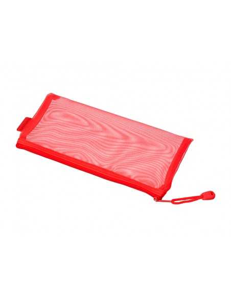 Bolsa zipper bag liderpapel poliester transpirable multiusos ticket 230x115 mm rojo