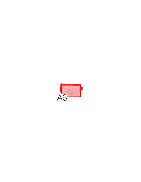 Bolsa zipper bag liderpapel poliester transpirable multiusos din a6 rojo