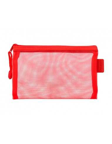 Bolsa zipper bag liderpapel poliester transpirable multiusos din a6 rojo