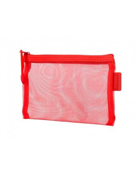Bolsa zipper bag liderpapel poliester transpirable multiusos din a6 rojo