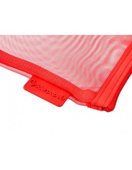 Bolsa zipper bag liderpapel poliester transpirable multiusos din a6 rojo