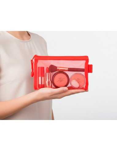 Bolsa zipper bag liderpapel poliester transpirable multiusos din a6 rojo
