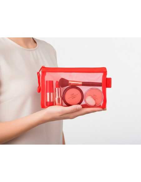 Bolsa zipper bag liderpapel poliester transpirable multiusos din a6 rojo
