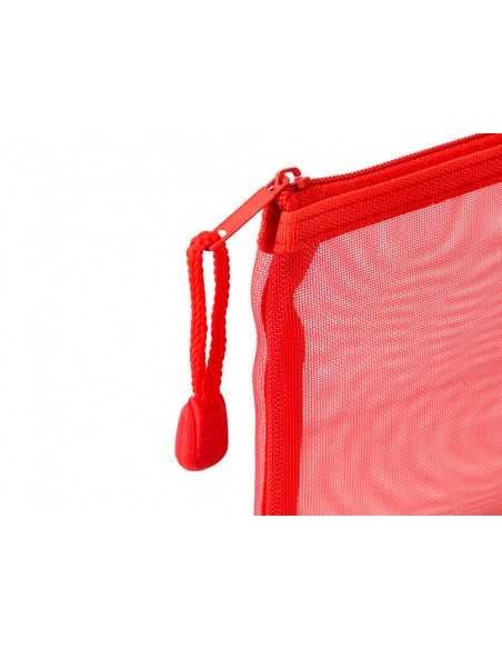 Bolsa zipper bag liderpapel poliester transpirable multiusos din a4 rojo
