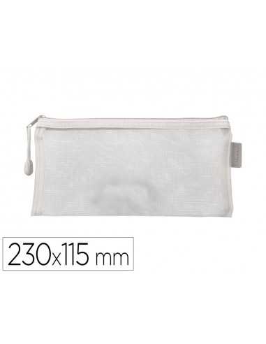 Bolsa zipper bag liderpapel poliester transpirable multiusos ticket 230x115 mm blanco