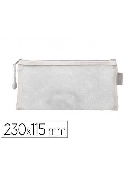 Bolsa zipper bag liderpapel poliester transpirable multiusos ticket 230x115 mm blanco