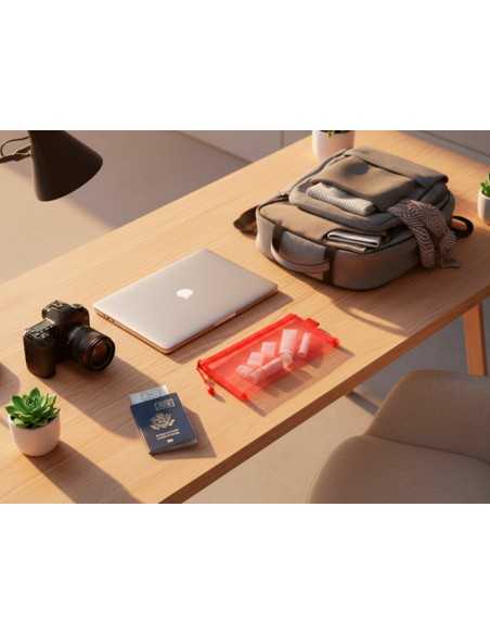 Bolsa zipper bag liderpapel poliester transpirable multiusos ticket 230x115 mm blanco