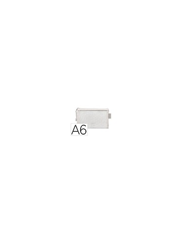 Bolsa zipper bag liderpapel poliester transpirable multiusos din a6 blanco