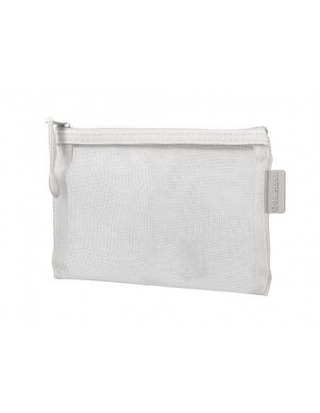 Bolsa zipper bag liderpapel poliester transpirable multiusos din a6 blanco Bolsa zipper bag liderpapel poliester transpirable multiusos din a6 blanco
