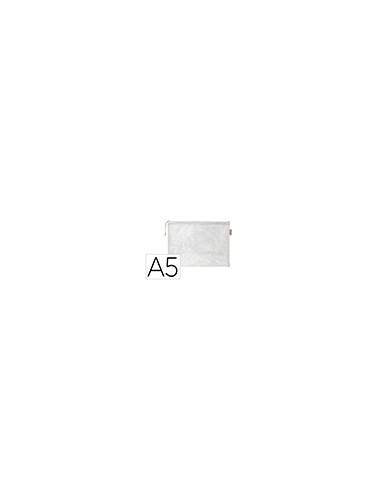 Bolsa zipper bag liderpapel poliester transpirable multiusos din a5 blanco