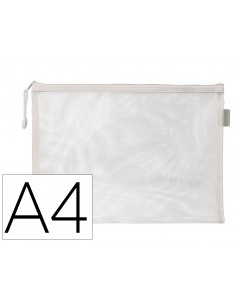 Bolsa zipper bag liderpapel poliester transpirable multiusos din a4 blanco