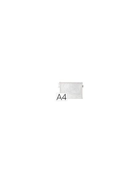 Bolsa zipper bag liderpapel poliester transpirable multiusos din a4 blanco