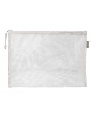 Bolsa zipper bag liderpapel poliester transpirable multiusos din a4 blanco