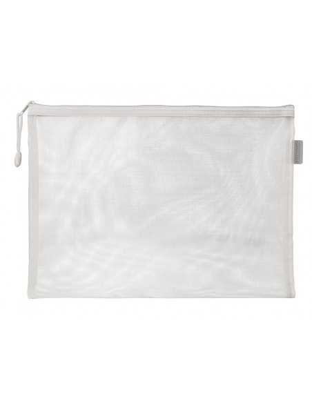 Bolsa zipper bag liderpapel poliester transpirable multiusos din a4 blanco