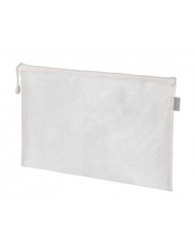 Bolsa zipper bag liderpapel poliester transpirable multiusos din a4 blanco