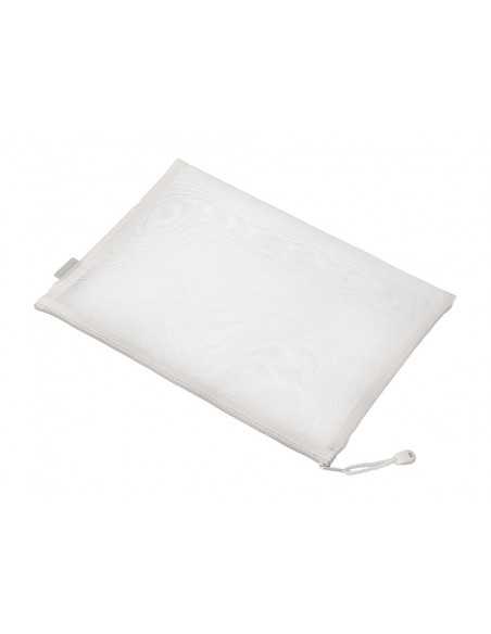Bolsa zipper bag liderpapel poliester transpirable multiusos din a4 blanco