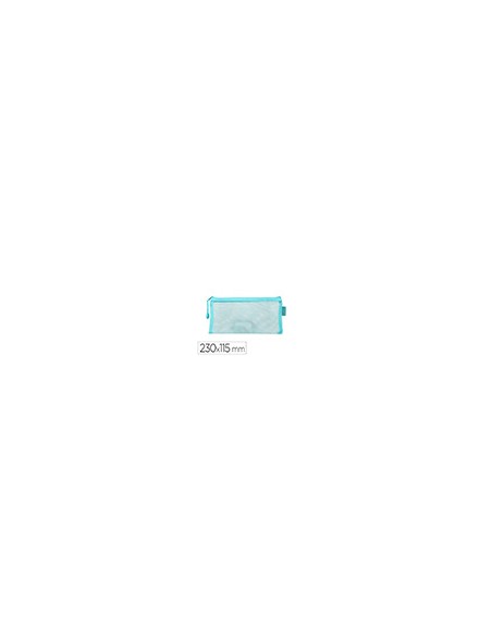 Bolsa zipper bag liderpapel poliester transpirable multiusos ticket 230x115 mm azul pastel