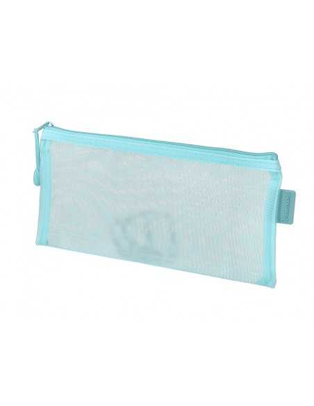 Bolsa zipper bag liderpapel poliester transpirable multiusos ticket 230x115 mm azul pastel