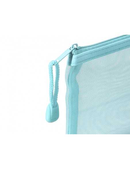Bolsa zipper bag liderpapel poliester transpirable multiusos ticket 230x115 mm azul pastel