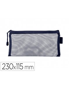 Bolsa zipper bag liderpapel poliester transpirable multiusos ticket 230x115 mm azul marino