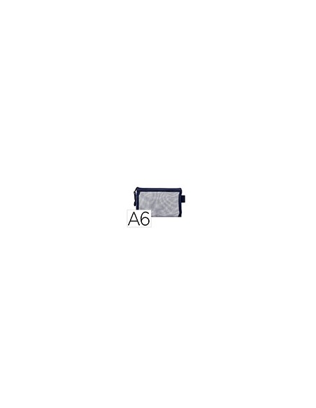 Bolsa zipper bag liderpapel poliester transpirable multiusos din a6 azul marino
