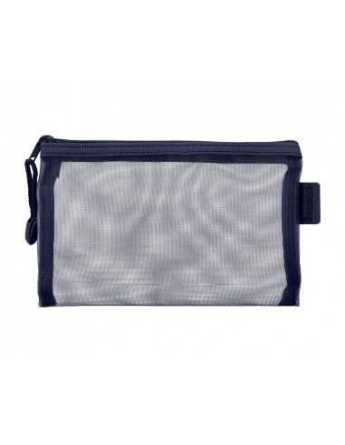 Bolsa zipper bag liderpapel poliester transpirable multiusos din a6 azul marino