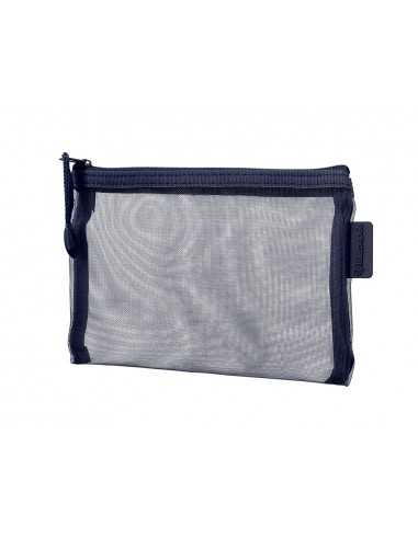 Bolsa zipper bag liderpapel poliester transpirable multiusos din a6 azul marino