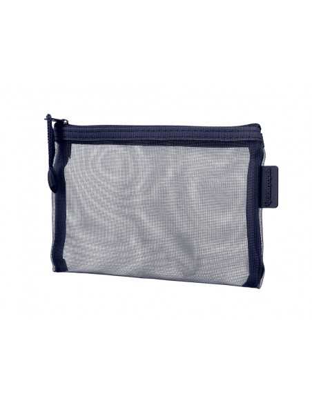 Bolsa zipper bag liderpapel poliester transpirable multiusos din a6 azul marino