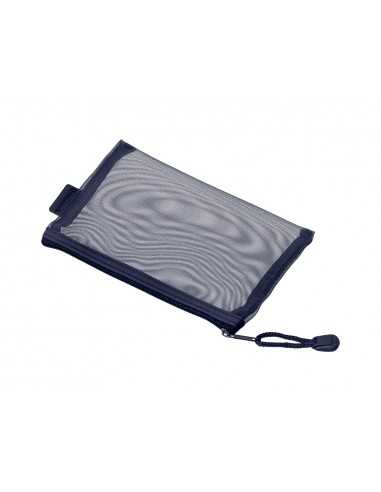 Bolsa zipper bag liderpapel poliester transpirable multiusos din a6 azul marino