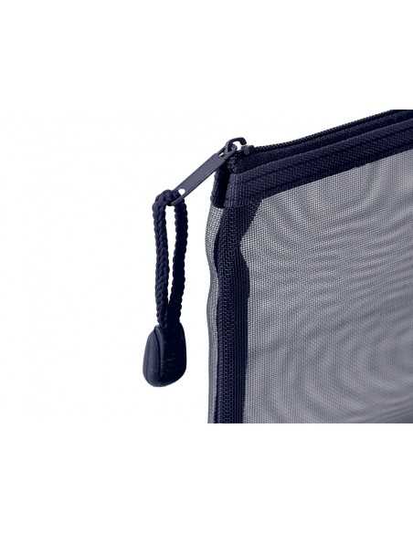 Bolsa zipper bag liderpapel poliester transpirable multiusos din a6 azul marino