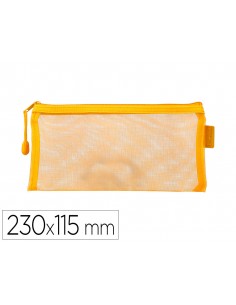 Bolsa zipper bag liderpapel poliester transpirable multiusos ticket 230x115 mm amarillo