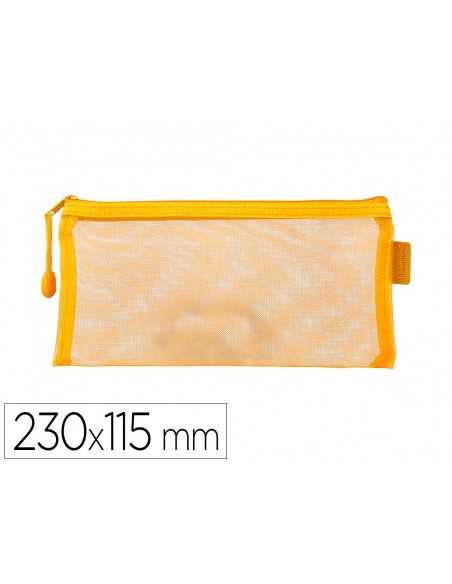 Bolsa zipper bag liderpapel poliester transpirable multiusos ticket 230x115 mm amarillo