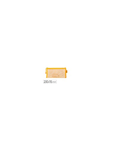 Bolsa zipper bag liderpapel poliester transpirable multiusos ticket 230x115 mm amarillo
