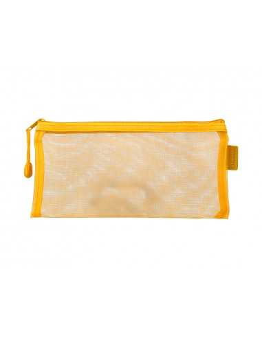 Bolsa zipper bag liderpapel poliester transpirable multiusos ticket 230x115 mm amarillo