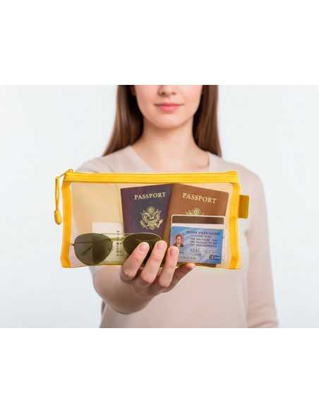 Bolsa zipper bag liderpapel poliester transpirable multiusos ticket 230x115 mm amarillo Bolsa zipper bag liderpapel poliester transpirable multiusos ticket 230x115 mm amarillo
