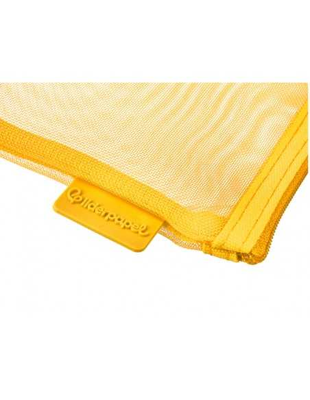 Bolsa zipper bag liderpapel poliester transpirable multiusos din a6 amarillo
