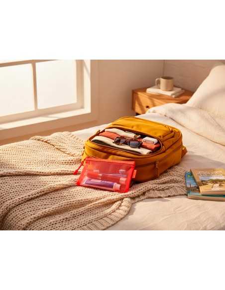 Bolsa zipper bag liderpapel poliester transpirable multiusos din a6 amarillo