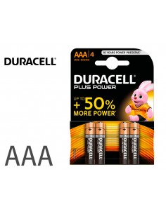 Pila duracell alcalina plus aaa power boost blister de 4 ud