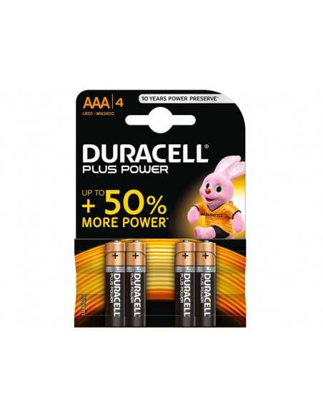 Pila duracell alcalina plus aaa power boost blister de 4 ud
