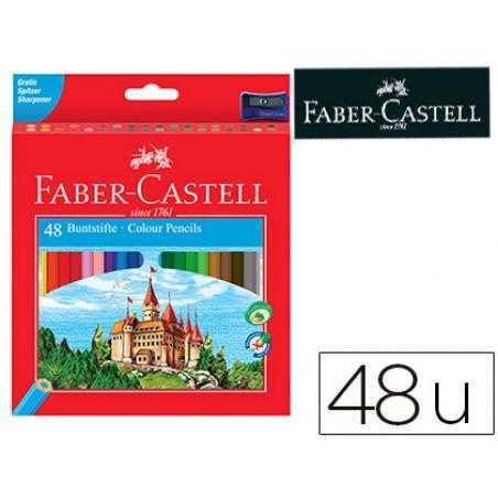 Lápices de colores faber-castell c/48 colores hexagonal madera reforestada