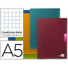 Libreta liderpapel scriptus a5 48 hojas 90g/m2 cuadro 8mm con margen