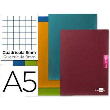 Libreta liderpapel scriptus a5 48 hojas 90g/m2 cuadro 8mm con margen