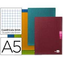 Libreta liderpapel scriptus a5 48 hojas 90g/m2 cuadro 6mm con margen