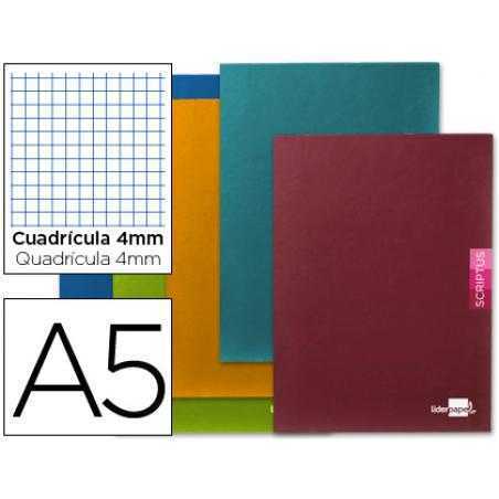 Libreta liderpapel scriptus a5 plus 48 hoj.90g/m2 cuadro 4mm con margen