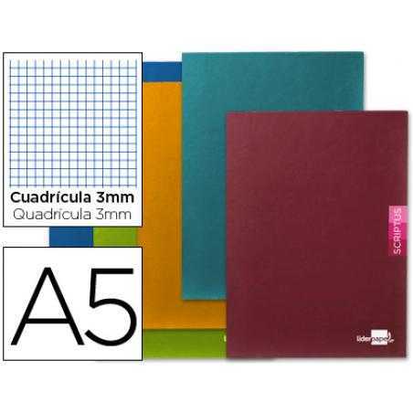 Libreta liderpapel scriptus a5 plus 48 hoj. 90g/m2 cuadro 3mmcon margen
