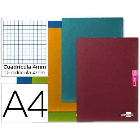 Libreta liderpapel scriptus a4 48 hojas 90g/m2 cuadro 4mm con margen