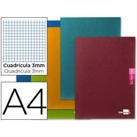 Libreta liderpapel scriptus a4 48 hojas 90g/m2 cuadro 3mm con margen