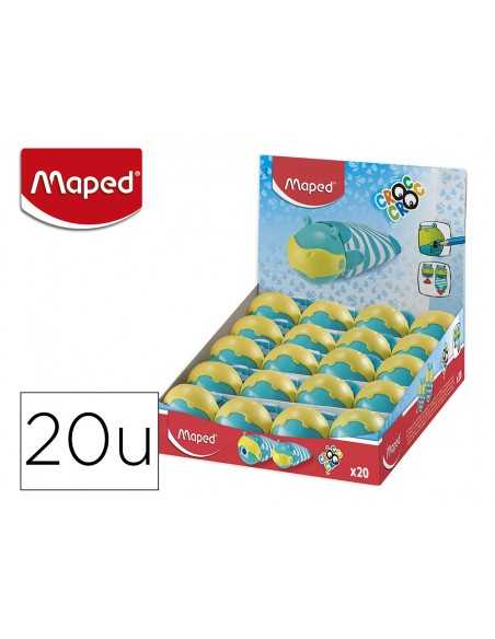 Sacapuntas maped plastico croc croc hipo 1 uso con deposito
