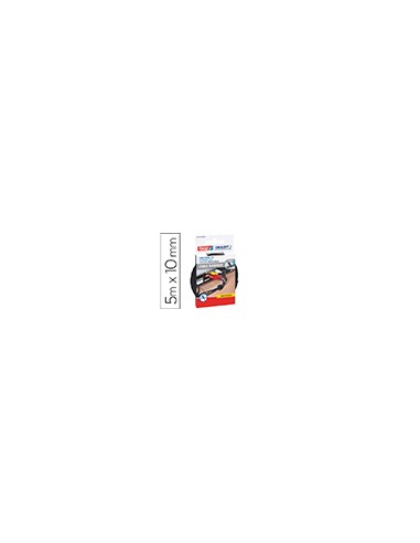 Velcro adhesivo tesa para agrupar cables 5 m x 10 mm color negro