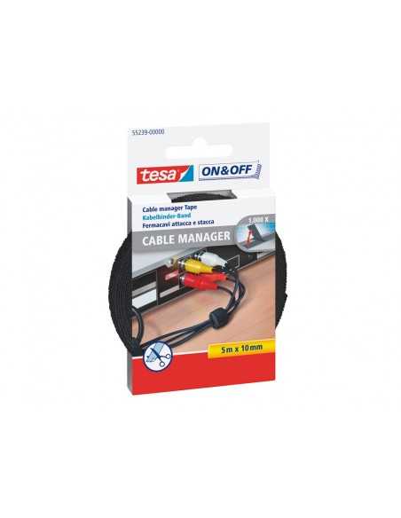 Velcro adhesivo tesa para agrupar cables 5 m x 10 mm color negro Velcro adhesivo tesa para agrupar cables 5 m x 10 mm color negro